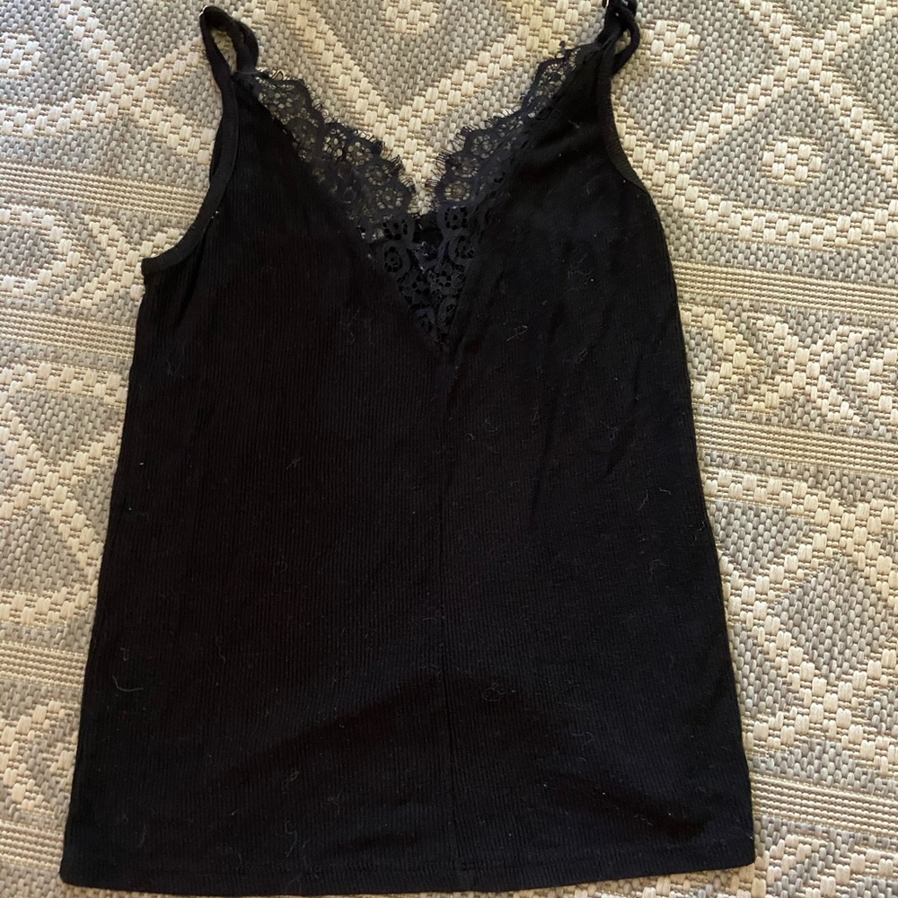 Tank with lace detail